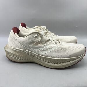 Saucony Triumph 20 Running Shoes Women Size 10 Off White Comfort Cushion Sneaker